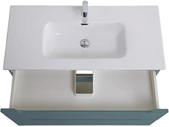 BelBagno Тумба с раковиной Etna 100 подвесная голубая матовая – фотография-8