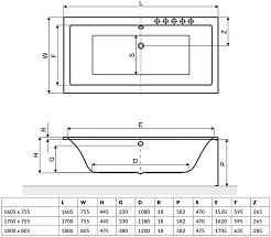 Excellent Акриловая ванна Pryzmat Slim 180x80 – фотография-6