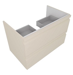 Aquatek Тумба с раковиной Вега 60 подвесная капучино светлый – фотография-4