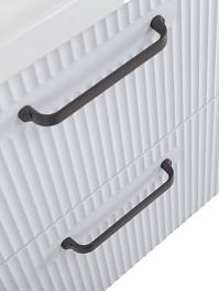 BelBagno Тумба с раковиной Due 50 подвесная Bianco Lucido ручки Матовый тёмный никель – фотография-7