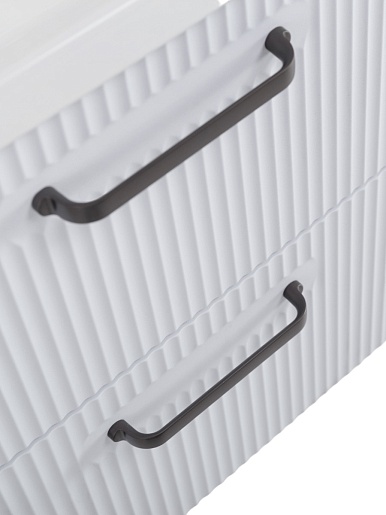 BelBagno Тумба с раковиной Due 50 подвесная Bianco Lucido ручки Матовый тёмный никель – картинка-7