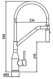 Frap Смеситель для кухни G4098-19 оружейная сталь – фотография-2