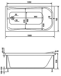 Bas Акриловая ванна Бриз 150 – фотография-6