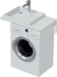 СанТа Тумба с раковиной под стиральную машину Марс 80 L белая – фотография-7