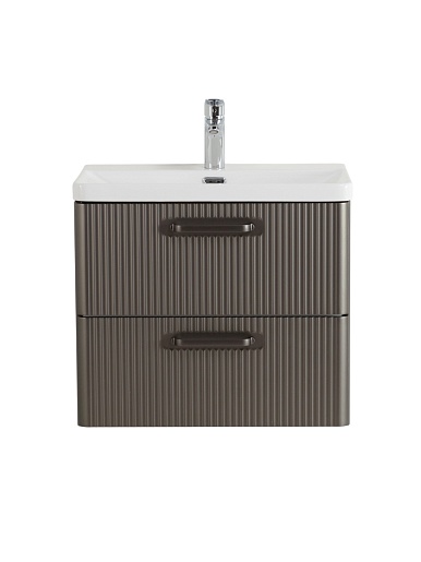 BelBagno Тумба с раковиной Due 50 подвесная Оружейная сталь ручки Матовый тёмный никель – фотография-2