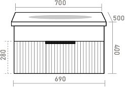 Brevita Мебель для ванной Enfida 70 подвесная черная – фотография-14