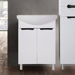 ASB-Mebel Мебель для ванной Мессина 60/2 белая – фотография-4