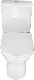 Azario Унитаз-компакт Mons AZ-76004 безободковый с бачком с сиденьем микролифт белый – фотография-3