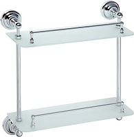 Bemeta Полка двойная стеклянная Retro chrom 144301122
