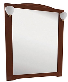 Aquanet Зеркало для ванной "Луис 90" темный орех – фотография-1