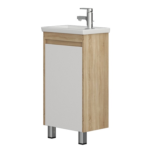 Corozo Тумба с раковиной напольная Остин 45, сонома – фотография-4