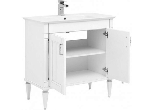 Aquanet Комплект мебели Селена 90 белый/патина серебро – картинка-7