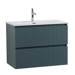 BelBagno Тумба с раковиной Uno 80 подвесная Голубой матовый с раковиной BB-8099-80 – фотография-1