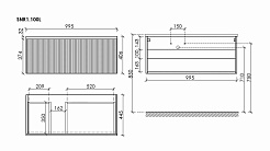 Sancos Тумба под раковину Snob R 1.0 100 L bianco – фотография-3