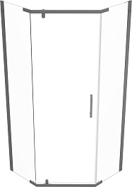 Triton Душевой уголок Дека-Графит 90x90 стекло прозрачное профиль графит – фотография-2