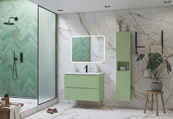 Зов Тумба с раковиной Дион 60 подвесная фисташковая – фотография-8