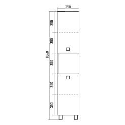 Mixline Пенал для ванной Боско 35 – фотография-2