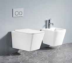 Azario Унитаз подвесной Boca AZ-2002 безободковый белый – фотография-2