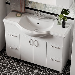 Водолей Мебель для ванной Колумбия 105 белый – фотография-7