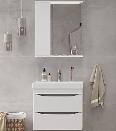 Volna Мебель для ванной Lake 60.2Y L подвесная белая – фотография-1