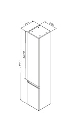 Am.Pm Пенал для ванной X-Joy 30 подвесной – фотография-2