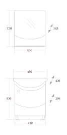 Onika Тумба с раковиной Селена 45.01 – фотография-3
