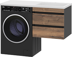 Misty Тумба под раковину Коломбо 60 подвесная под стиральную машину дуб галифакс/антрацит – фотография-4