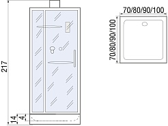 River Душевая кабина TANA 90 б/к – фотография-13