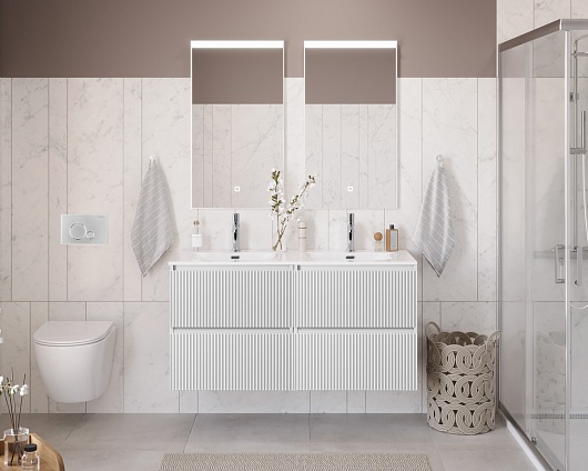 BelBagno Тумба под раковину Uno 120 подвесная Bianco Opaco – картинка-13