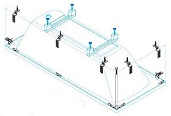 Cezares Универсальный установочный комплект для 2-х панелей CZR-SCR-FIX-KIT – фотография-1