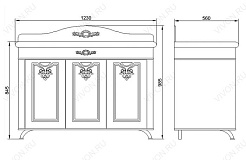 Водолей Мебель для ванной "Анжелика 120" F-1 красная – фотография-10