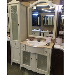 Opadiris Шкаф-пенал для ванной Виктория 44 L слоновая кость – фотография-4