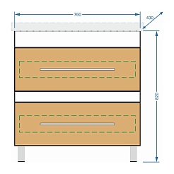 Stella Polare Мебель для ванной Симона 80 – фотография-6