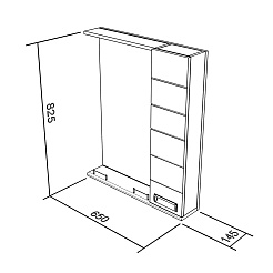 Bas Зеркало-шкаф Адажио 65 – фотография-4