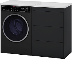 Brevita Мебель для ванной Grafit 120 R под стиральную машину графит – фотография-3