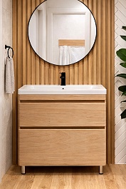 Vivon Тумба с раковиной Atwood 90 напольная дерево – фотография-15