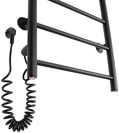 Domoterm Полотенцесушитель электрический Аврора DMT 109-10 50x90 ЧРН EK L черный – фотография-3