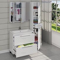 СанТа Тумба с раковиной Калипсо 80 люкс – фотография-3