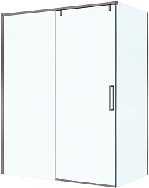 BelBagno Душевой уголок Soft Close-1 SOFT_CLOSE-1-AH-1-160/100-C-GM 160x100 профиль оружейная сталь стекло прозрачное – фотография-1