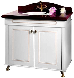 Водолей Тумба с раковиной "Анжелика 90" F-2 красная – фотография-1