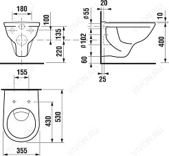 Jika Унитаз Подвесной Dino-Lyra 2137.0 – фотография-2