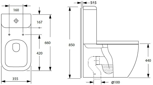 Allen Brau Унитаз напольный Infinity 4.21001.20 белый глянец – картинка-21