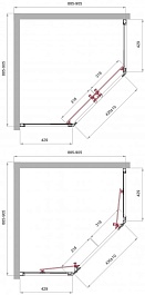 BelBagno Душевой уголок Uno 90/90 UNO-195-P-2-90-C-NERO стекло прозрачное – фотография-4