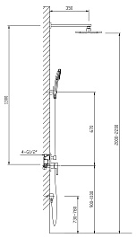 Timo Душевая система "Hette SX-1029 /00 SM ( 110 )" – фотография-2