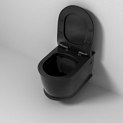 Grossman Унитаз подвесной Retro GR-4482BMS черный матовый – фотография-6