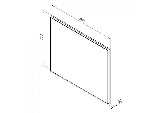 Aquanet Зеркало Nova Lite 100 дуб рошелье – картинка-3