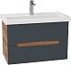 Onika Тумба под раковину Айленд 70 подвесная графит/дуб крафт – фотография-9