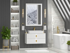 Brevita Мебель для ванной Sevilla 90 подвесная белая – фотография-2