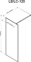 DTO Душевая перегородка LC 120 Chrome – фотография-3