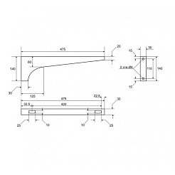 СанТа Кронштейн к умывальнику над стиральной машиной правый – фотография-3